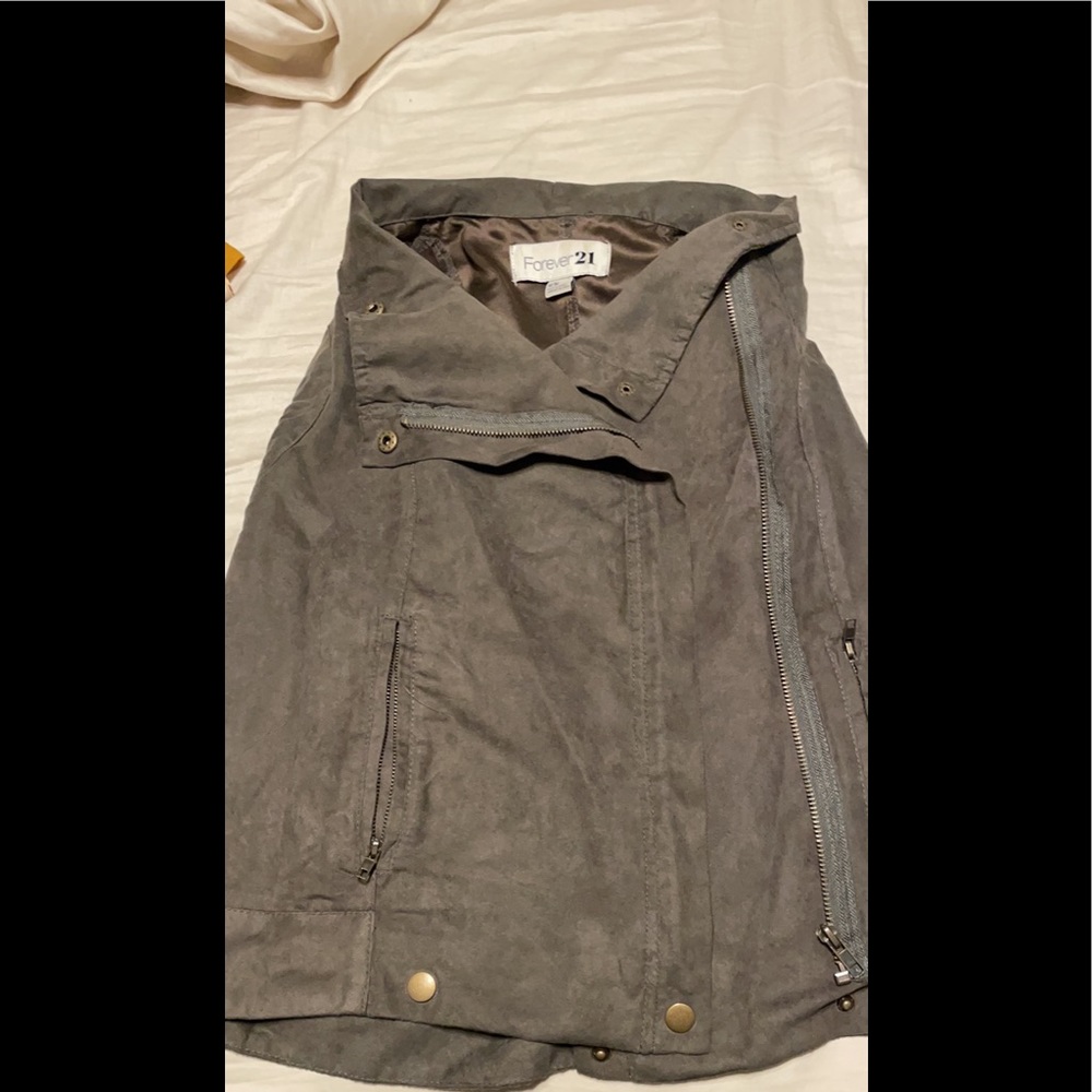 Olive Green Suede Vest